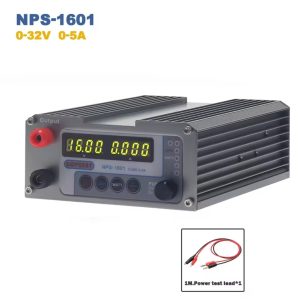 Adjustable DC Power Supply (0–32V, 0–5A) – Gophert NPS-1601