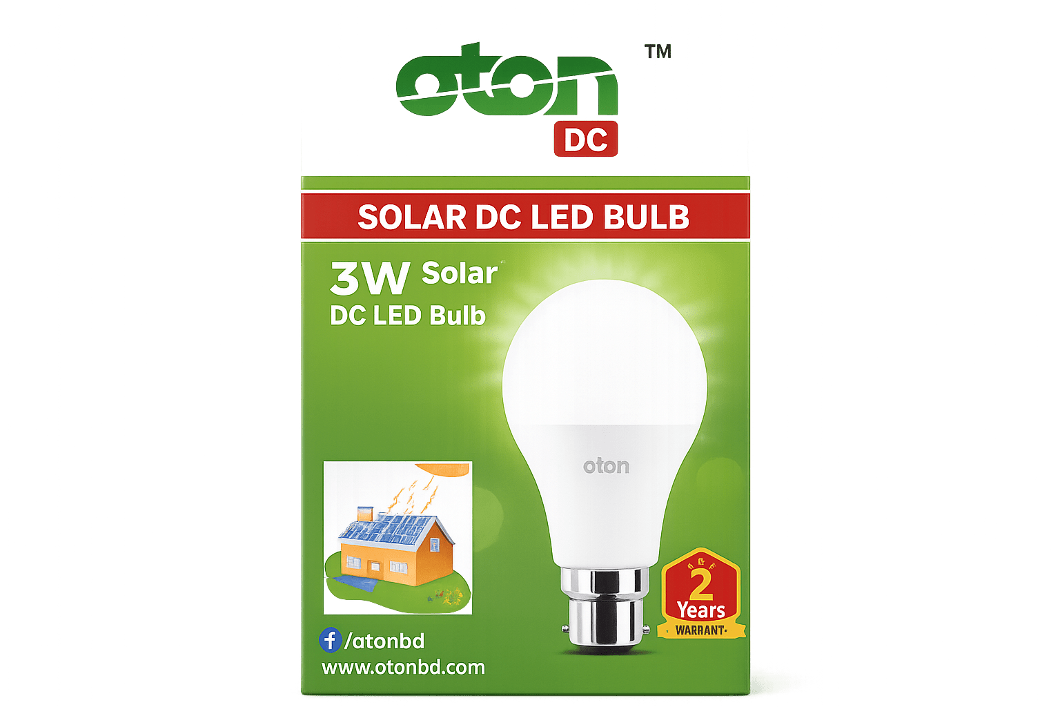 Solar DC LED Bulb 3W