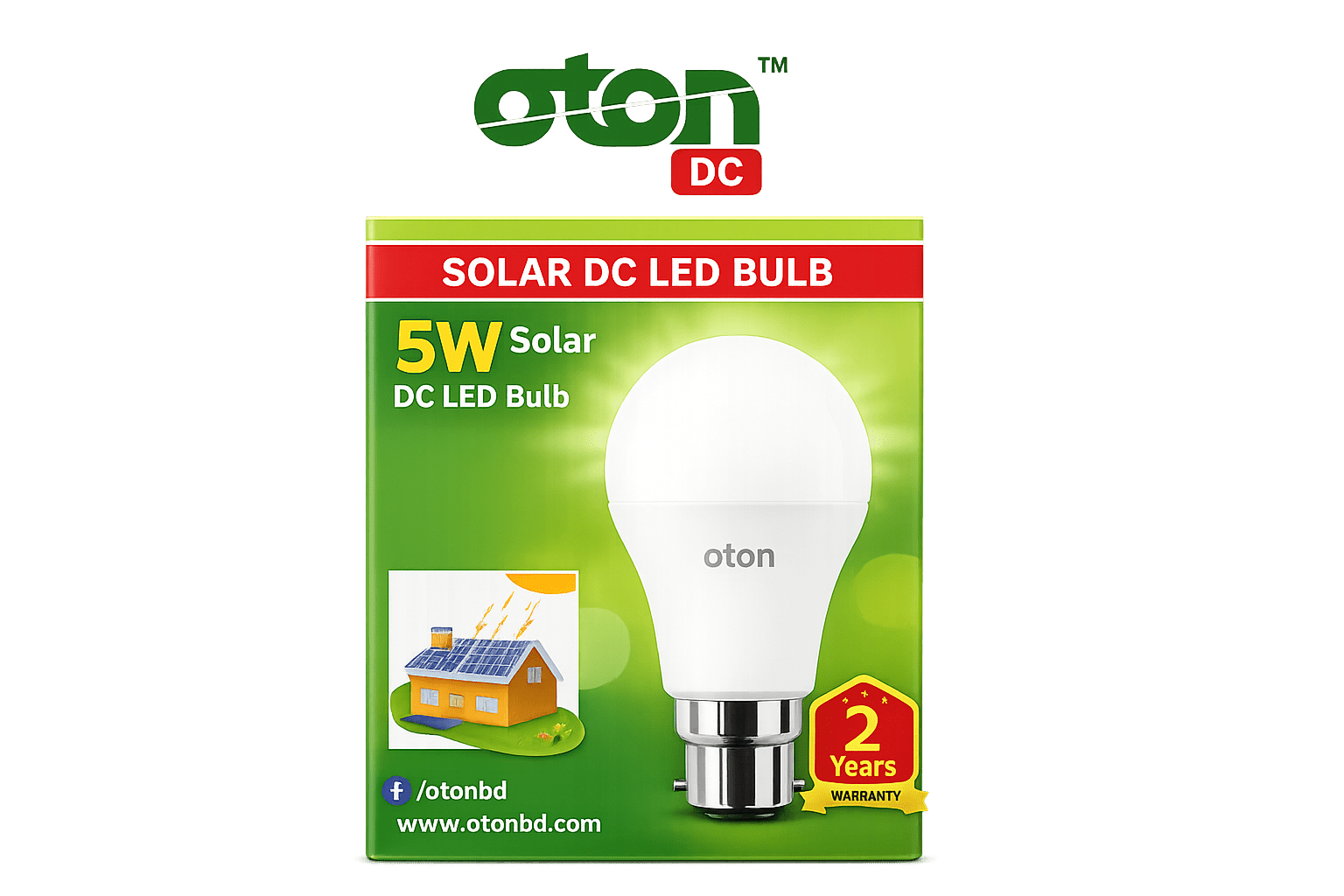 Oton DC Solar LED Bulb (5W)